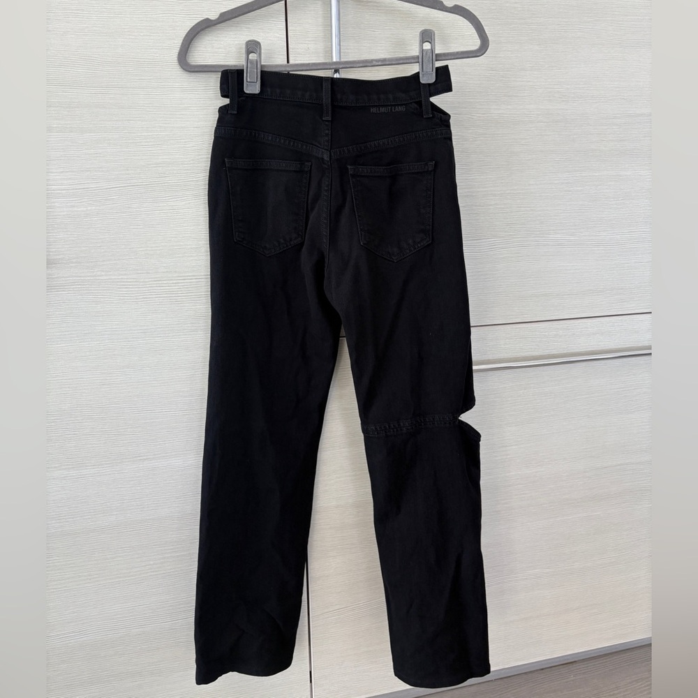 Helmut Lang Cut Out Black Denim Jeans - Picture 8 of 15